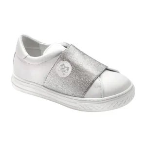 877 - White Soft Leather Sneaker for Girl/Boy by London Kids