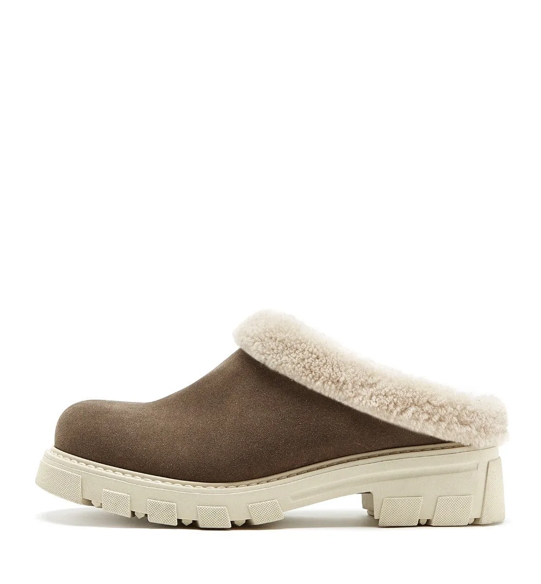 Always Waterproof Shearling Lined Clog | Stone Oiled Suede