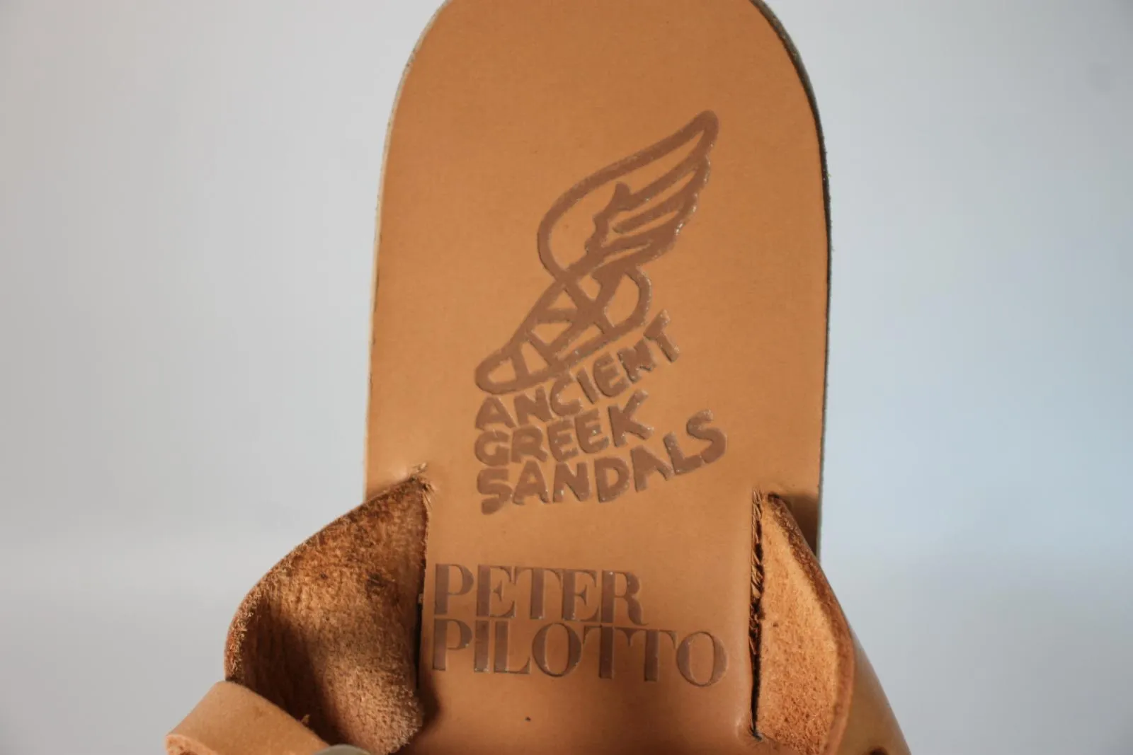 ANCIENT GREEK SANDALS X PETER PILOTTO Ladies Tan Leather Rivet Sandals EU40 UK7