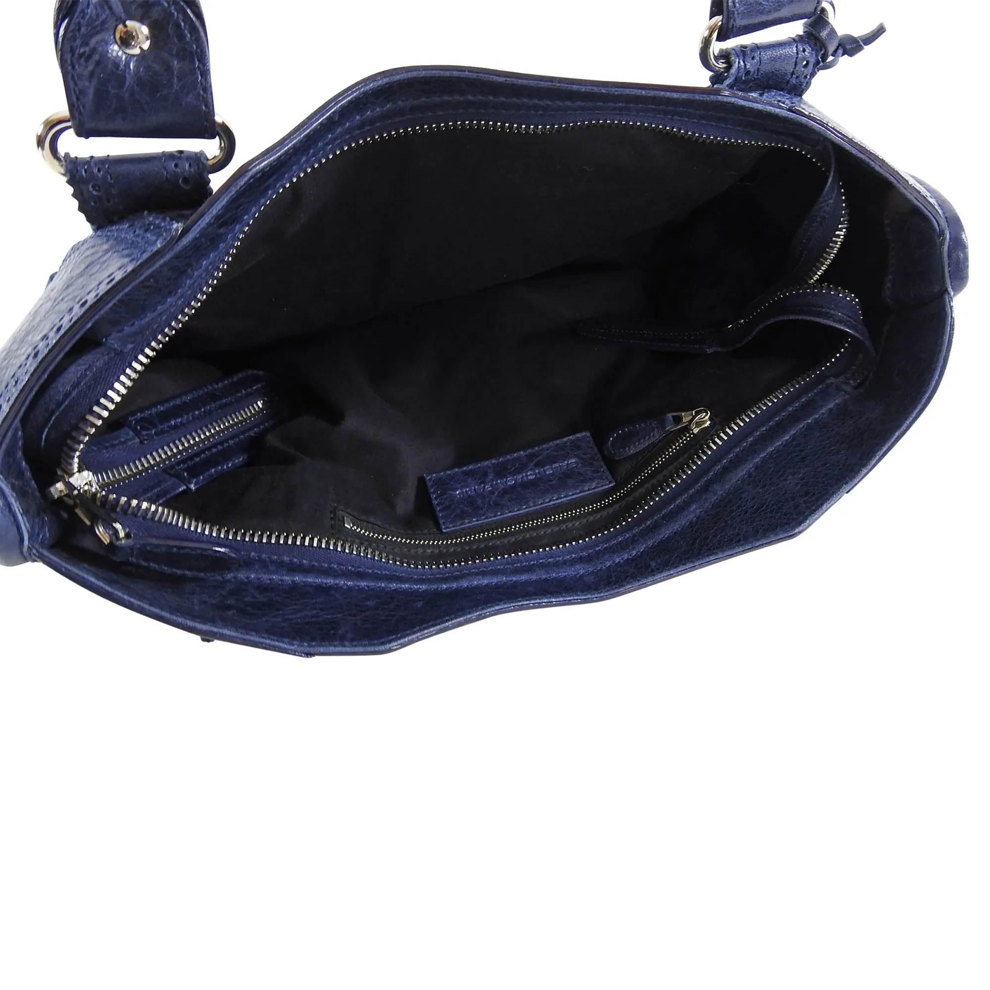 Balenciaga Navy Marine Blue Classic City Brogues Bag