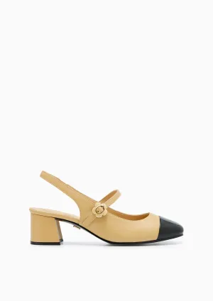 Ballencia Infinite Low Heel Slingbacks Beige