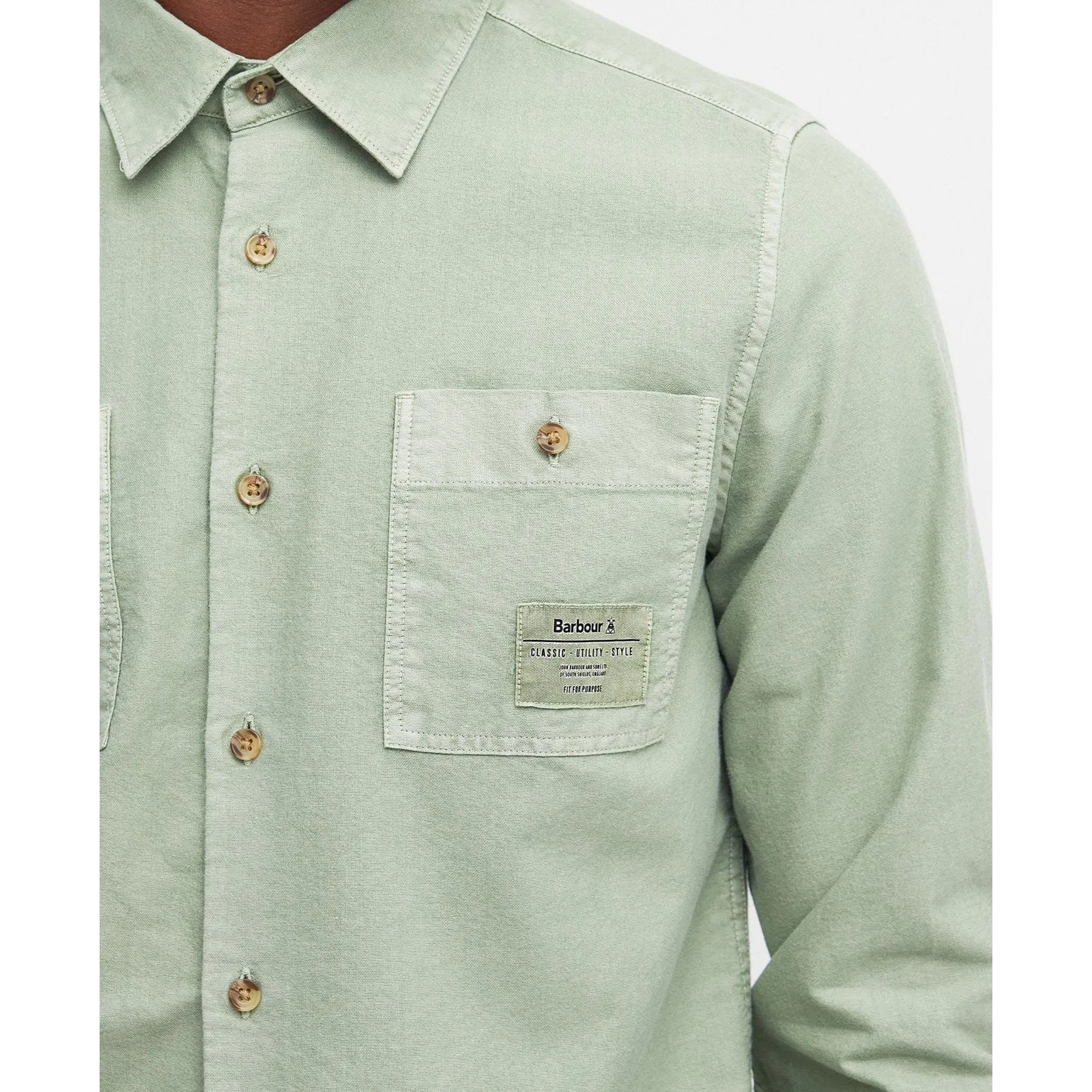 Barbour Bentham Long Sleeved Shirt MSH5475 Agave Green