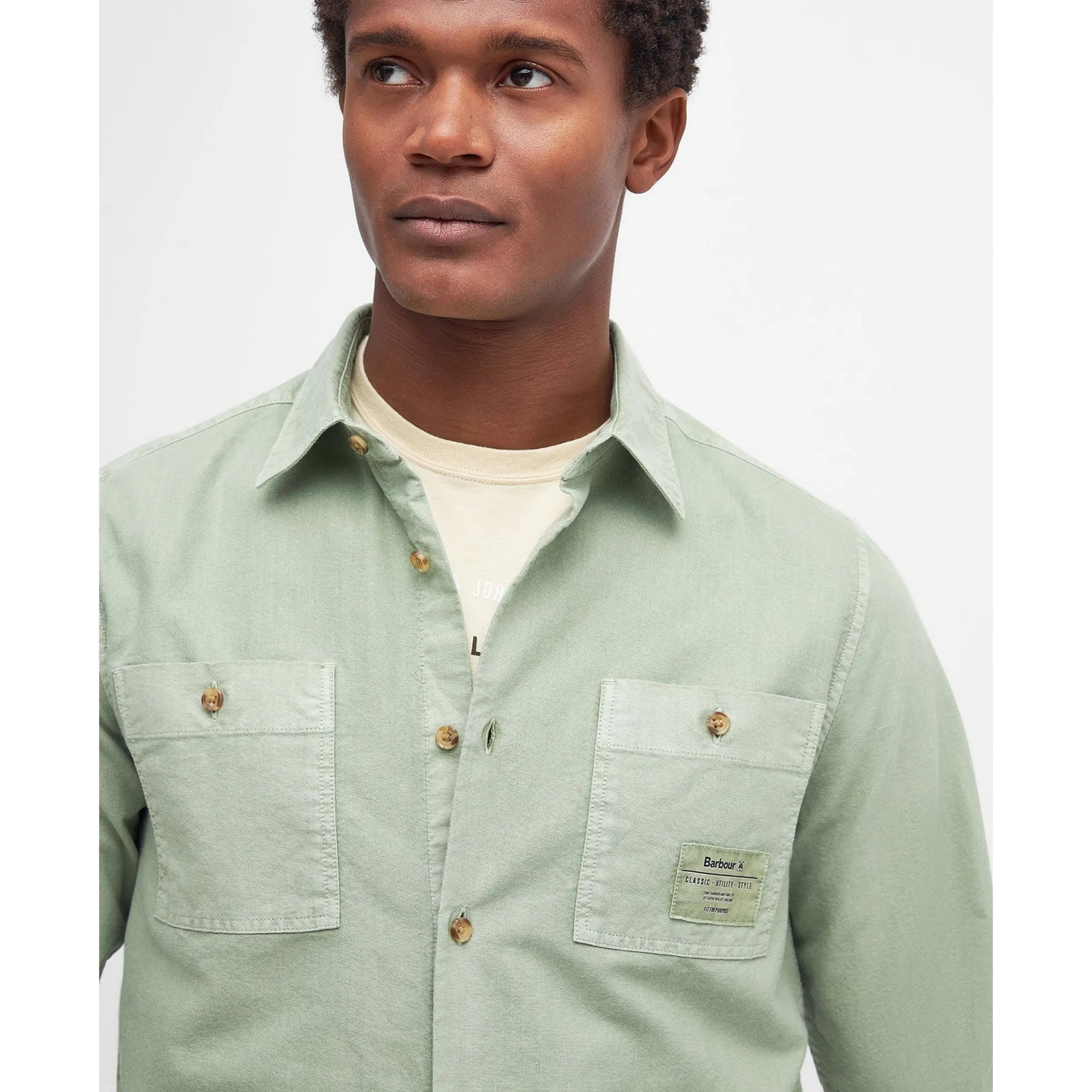 Barbour Bentham Long Sleeved Shirt MSH5475 Agave Green