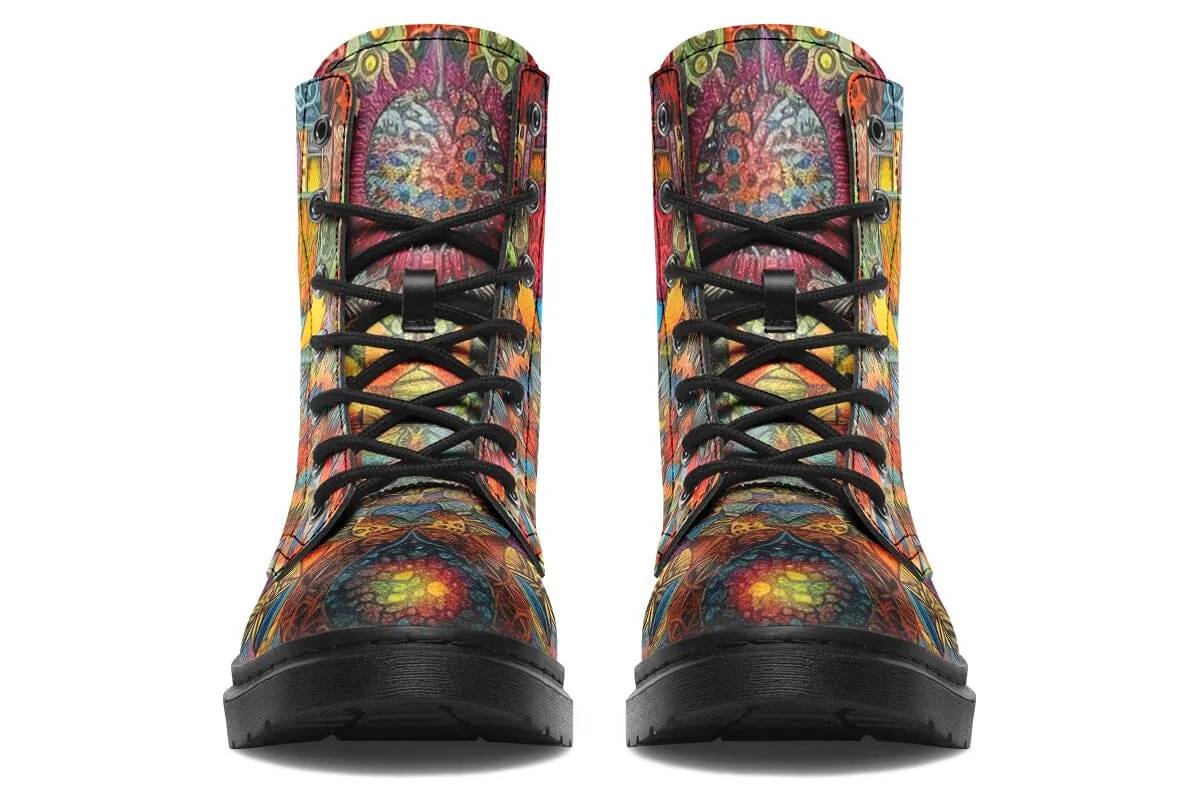 Blotter Patch Art Combat Boots