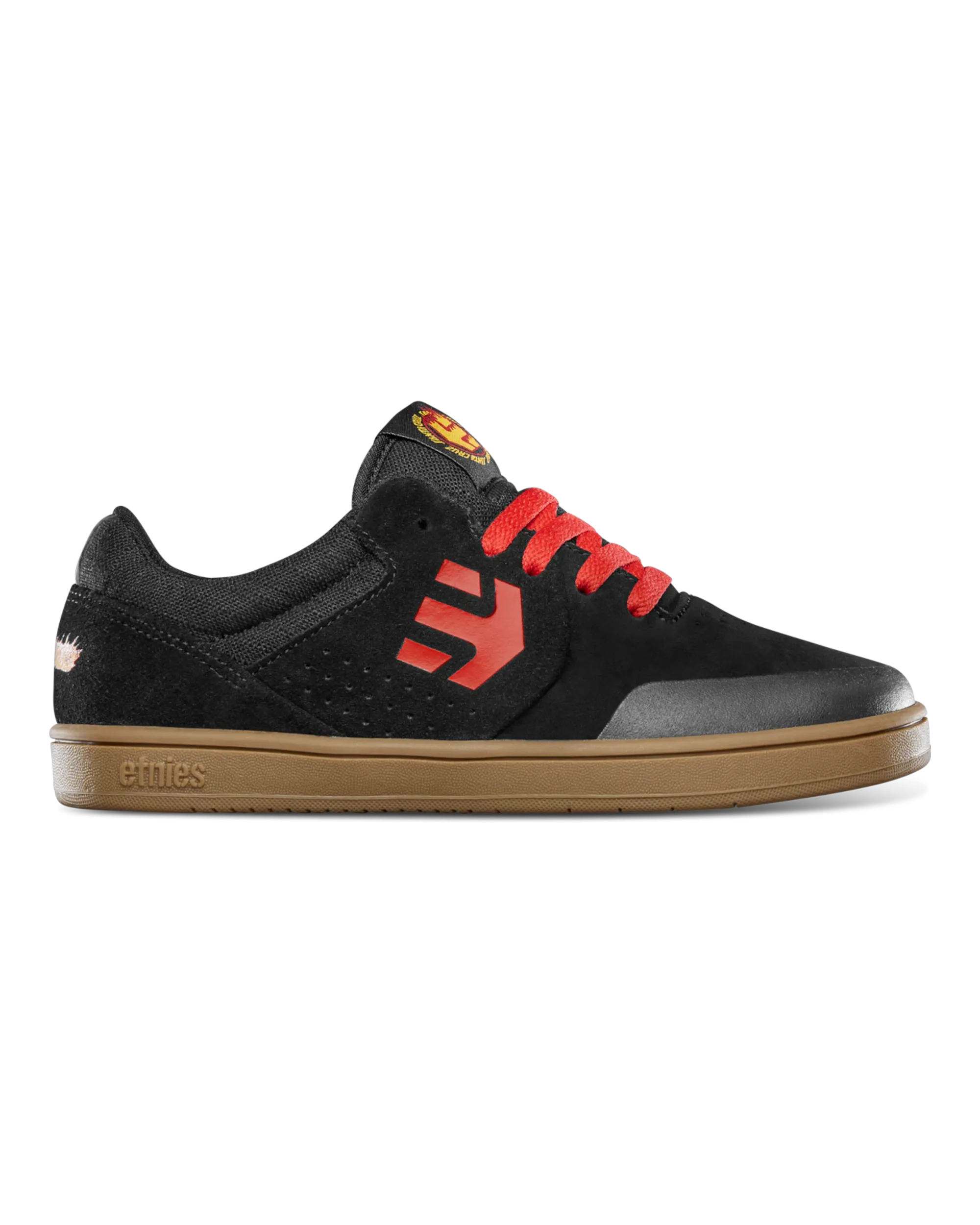 Boys Marana X Santa Cruz Shoes in Black, Red & Gum