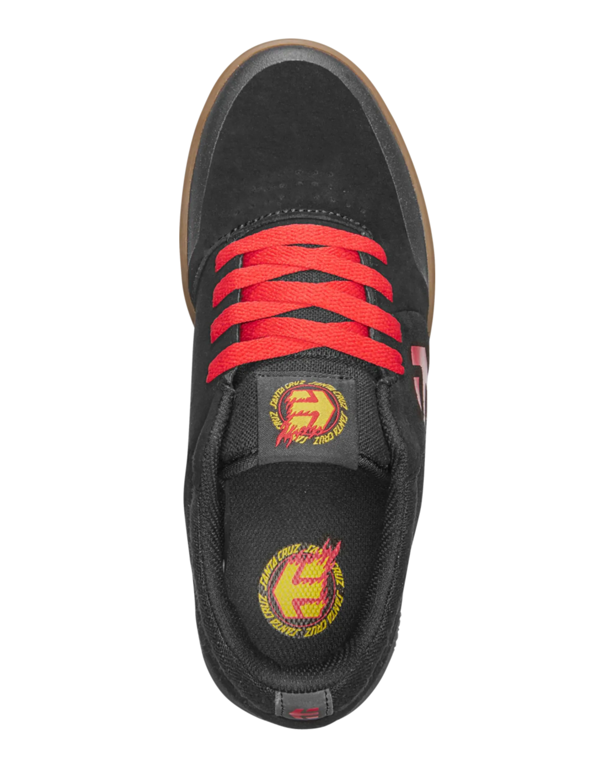 Boys Marana X Santa Cruz Shoes in Black, Red & Gum