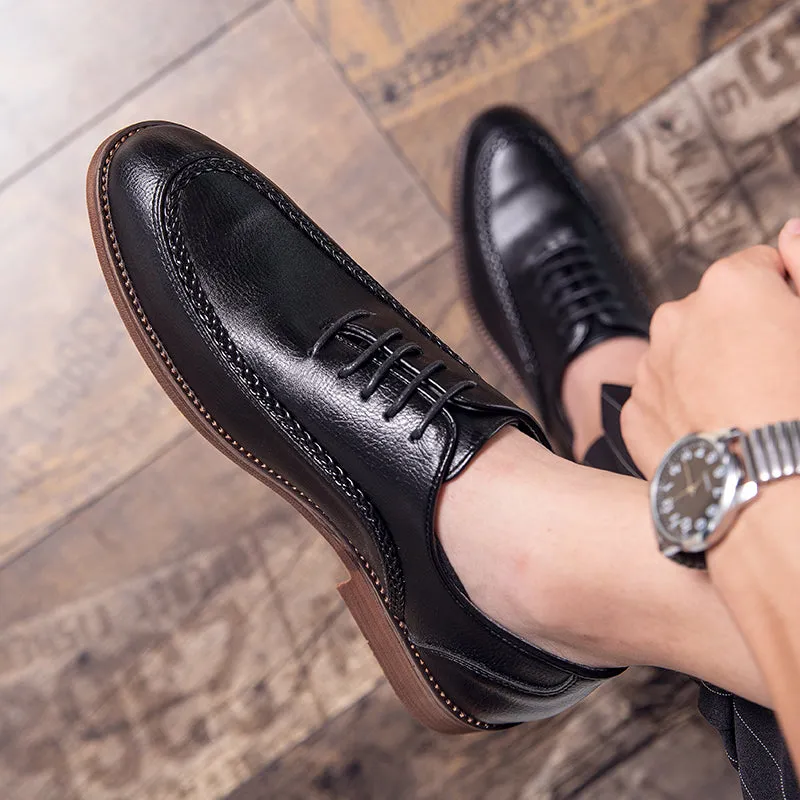 Brown Hand Stitch Brogues Shoes