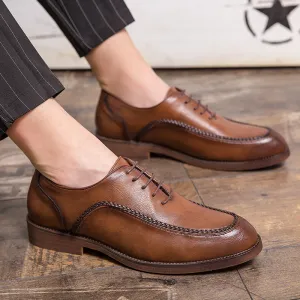 Brown Hand Stitch Brogues Shoes