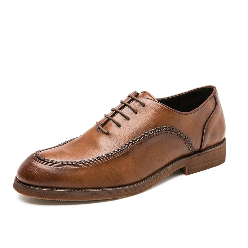 Brown Hand Stitch Brogues Shoes