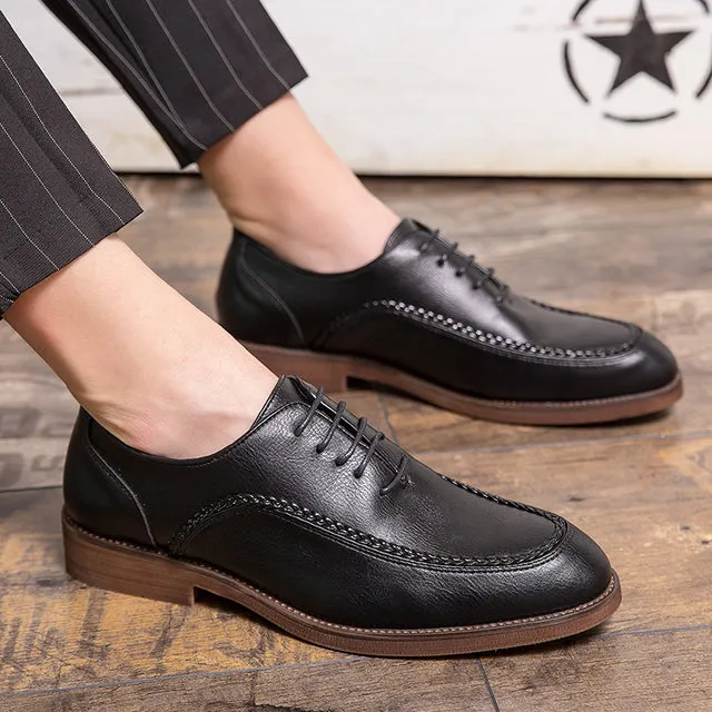 Brown Hand Stitch Brogues Shoes