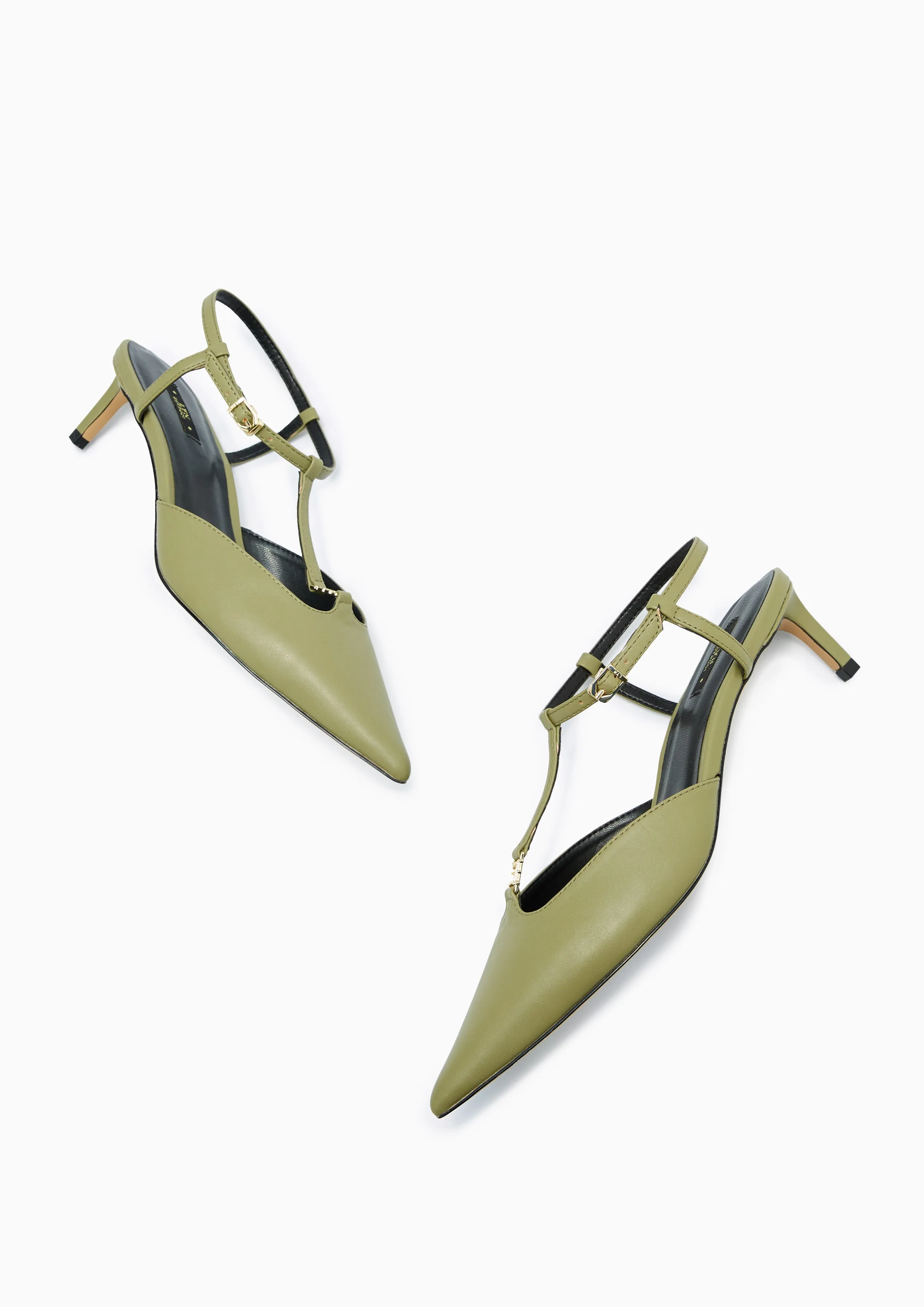 Cady Mid Heel Sandals Green