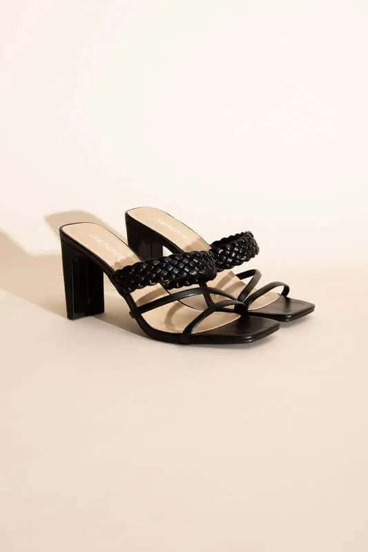 CARMEN-S Braided Strap Sandal Heels Sandals