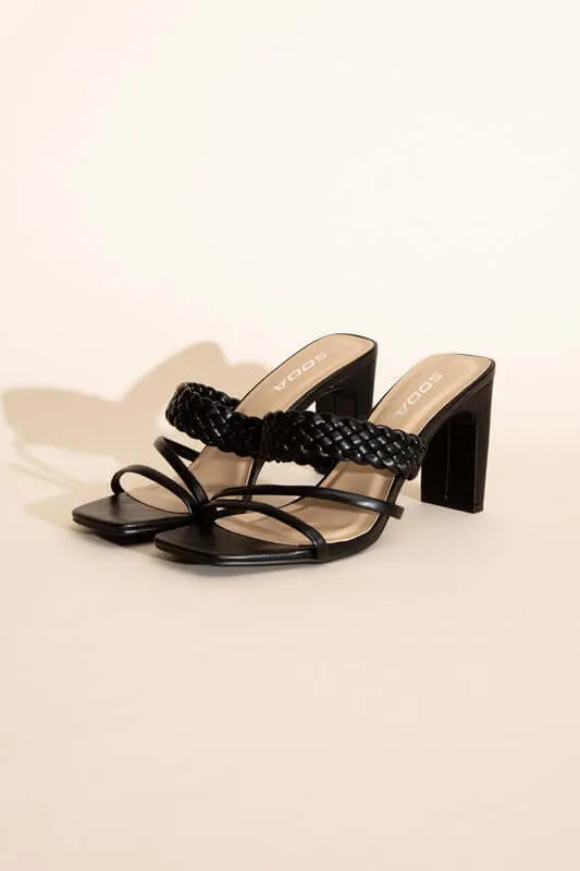 CARMEN-S Braided Strap Sandal Heels Sandals