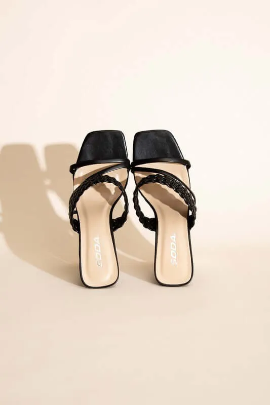 CARMEN-S Braided Strap Sandal Heels Sandals