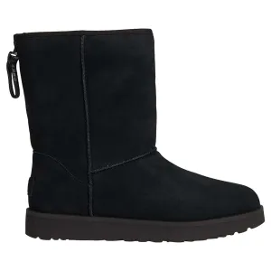 Classic Short Logo Zip Suede Women's Winter Boots