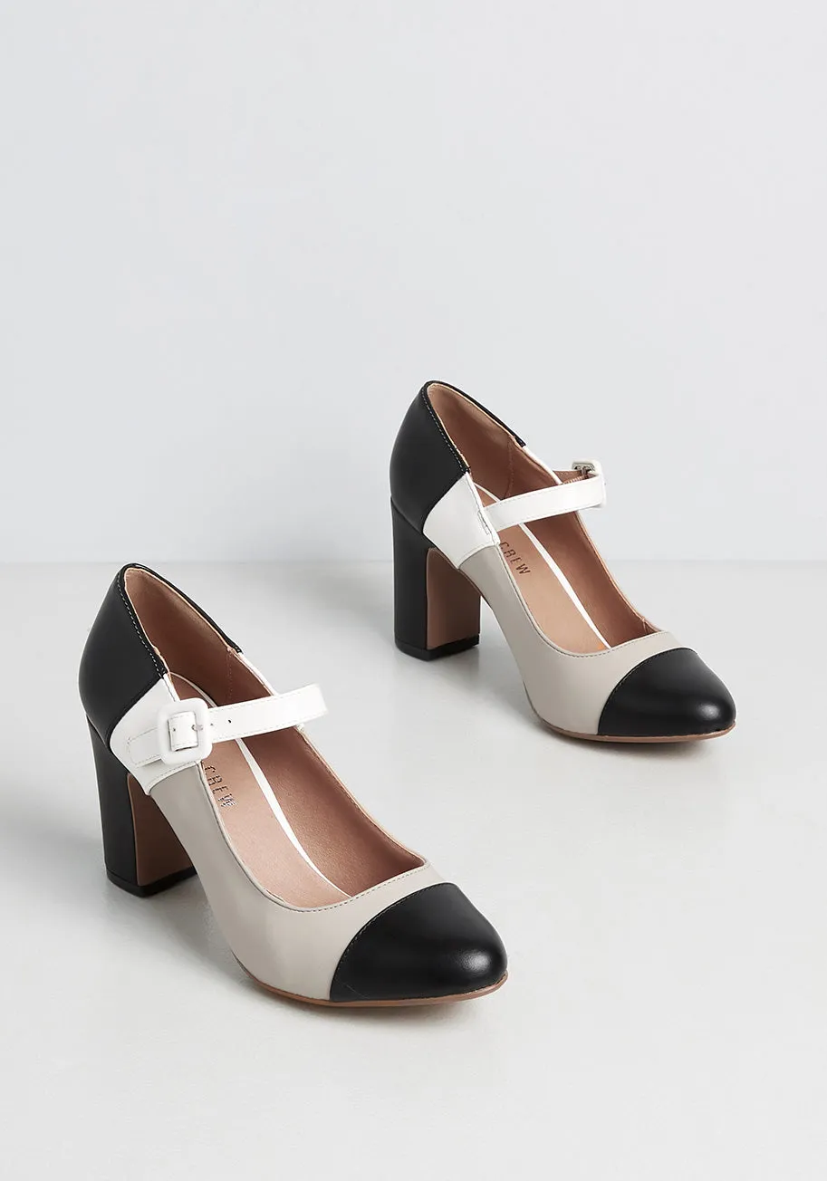 Colorblock Contessa Ankle Strap Heel