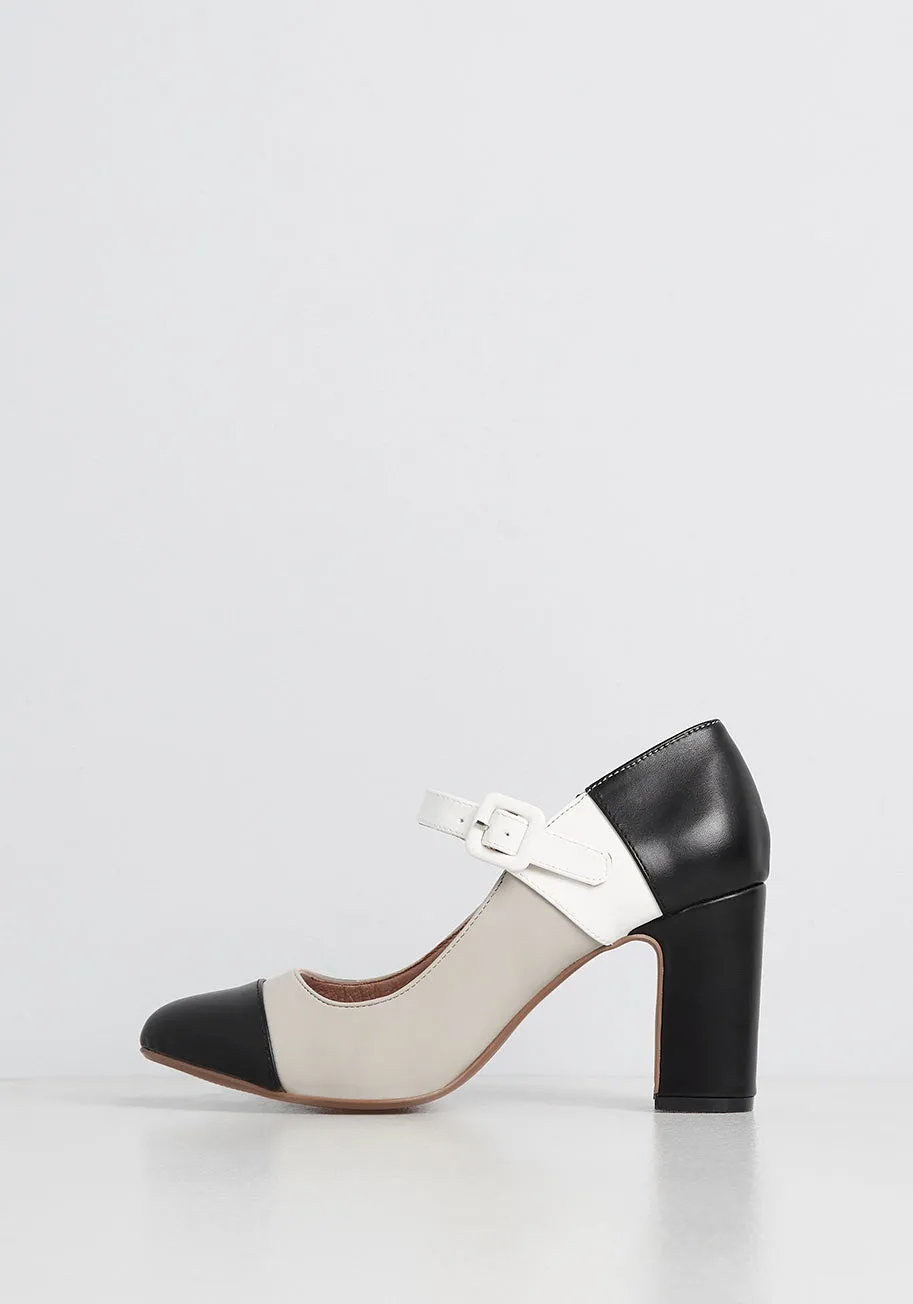 Colorblock Contessa Ankle Strap Heel