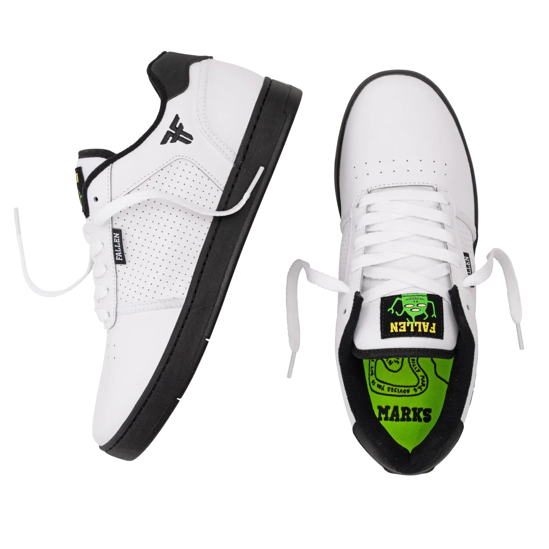 Fallen Pawn Billy Marks Shoe, White Black