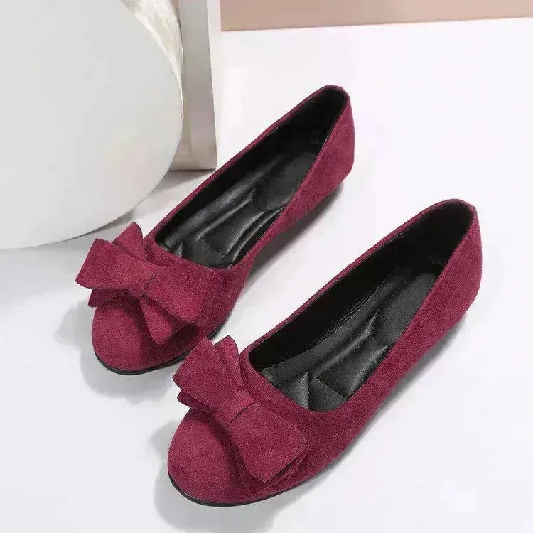 Fashion Bowknot Flats Shoes Casual Round Toe Loafers Cozy Shoes For Women