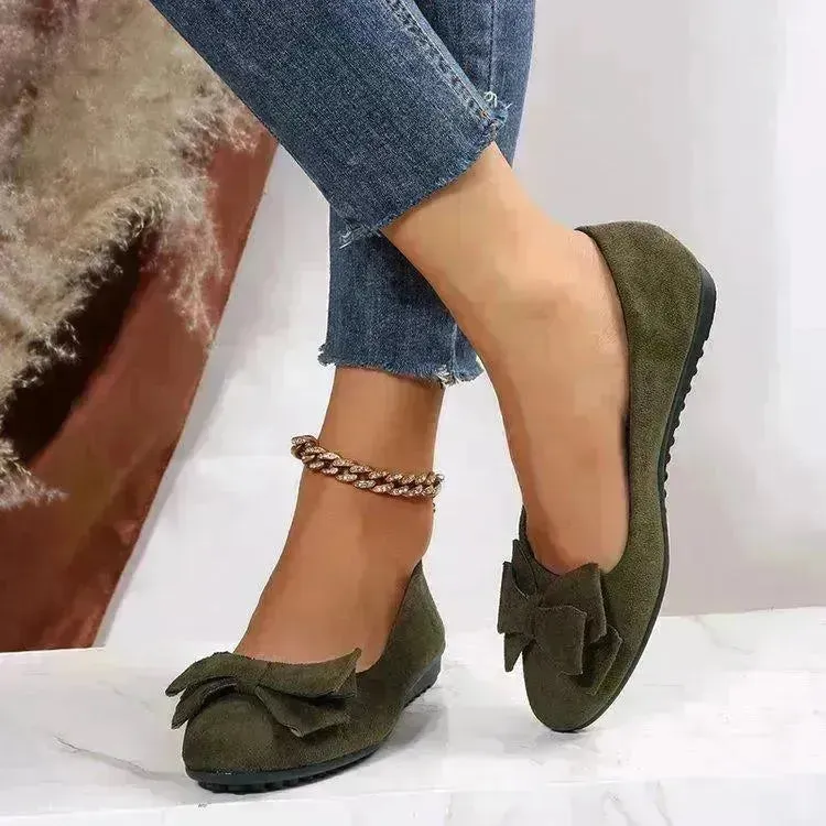 Fashion Bowknot Flats Shoes Casual Round Toe Loafers Cozy Shoes For Women