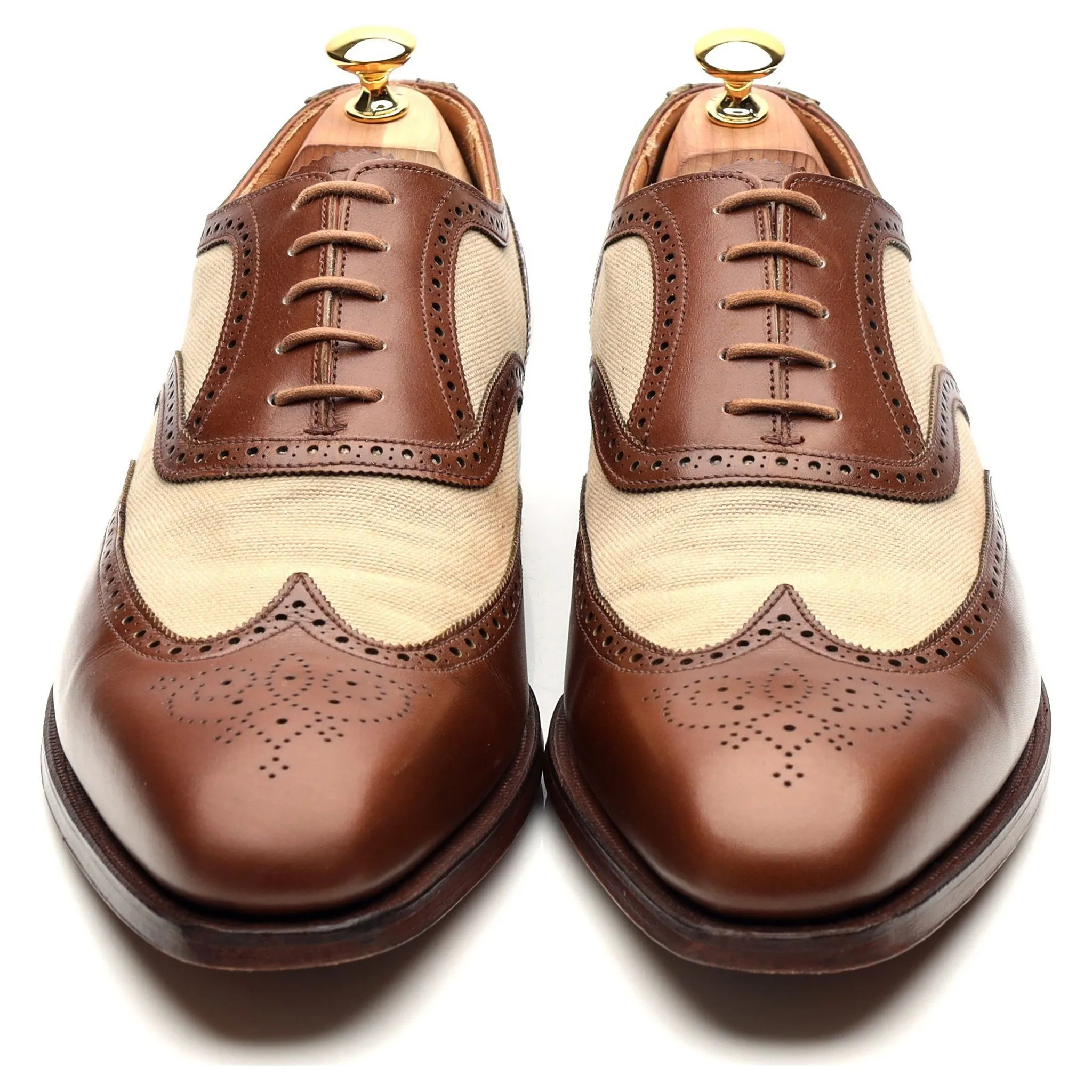 'Gerrard 3' Two Tone Brown Leather Brogues UK 11 E