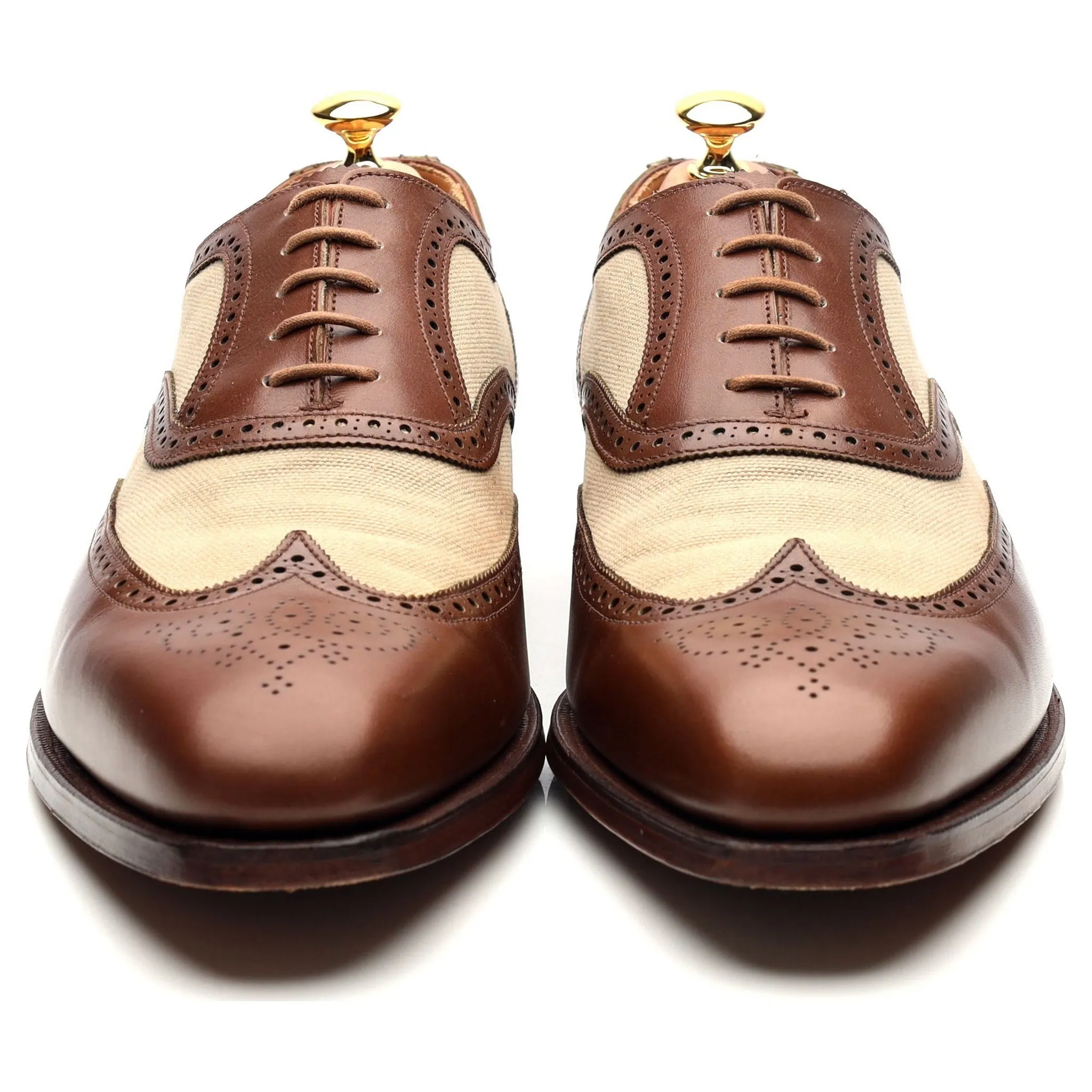 'Gerrard 3' Two Tone Brown Leather Brogues UK 11 E