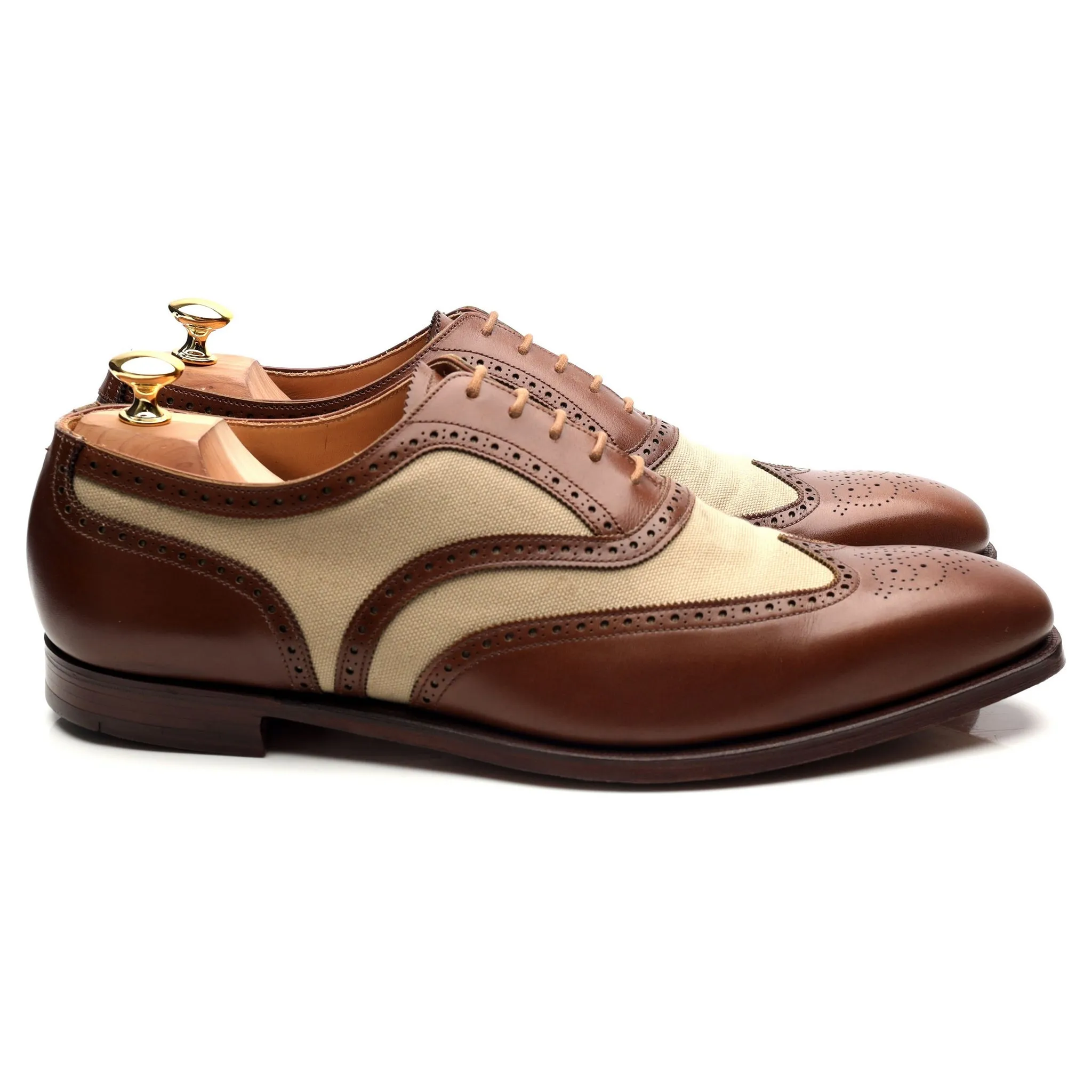 'Gerrard 3' Two Tone Brown Leather Brogues UK 11 E