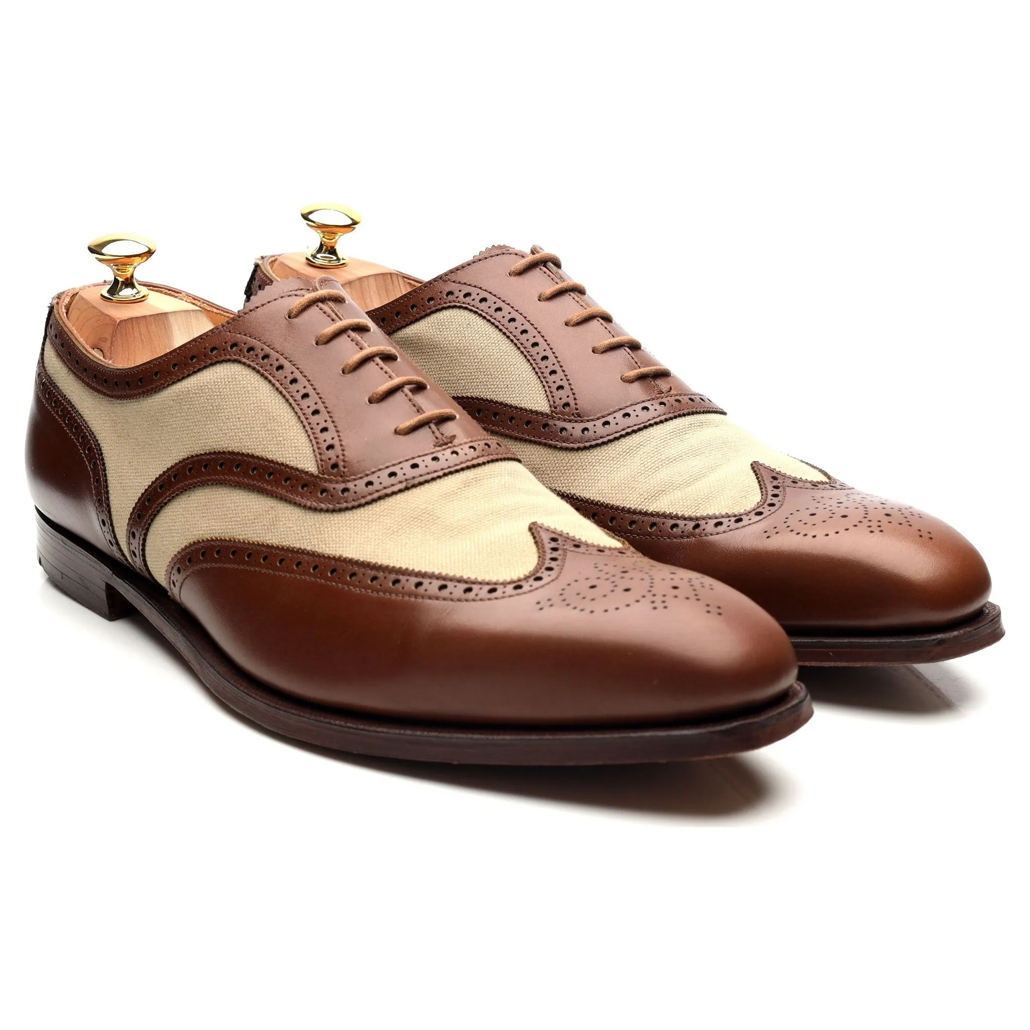 'Gerrard 3' Two Tone Brown Leather Brogues UK 11 E