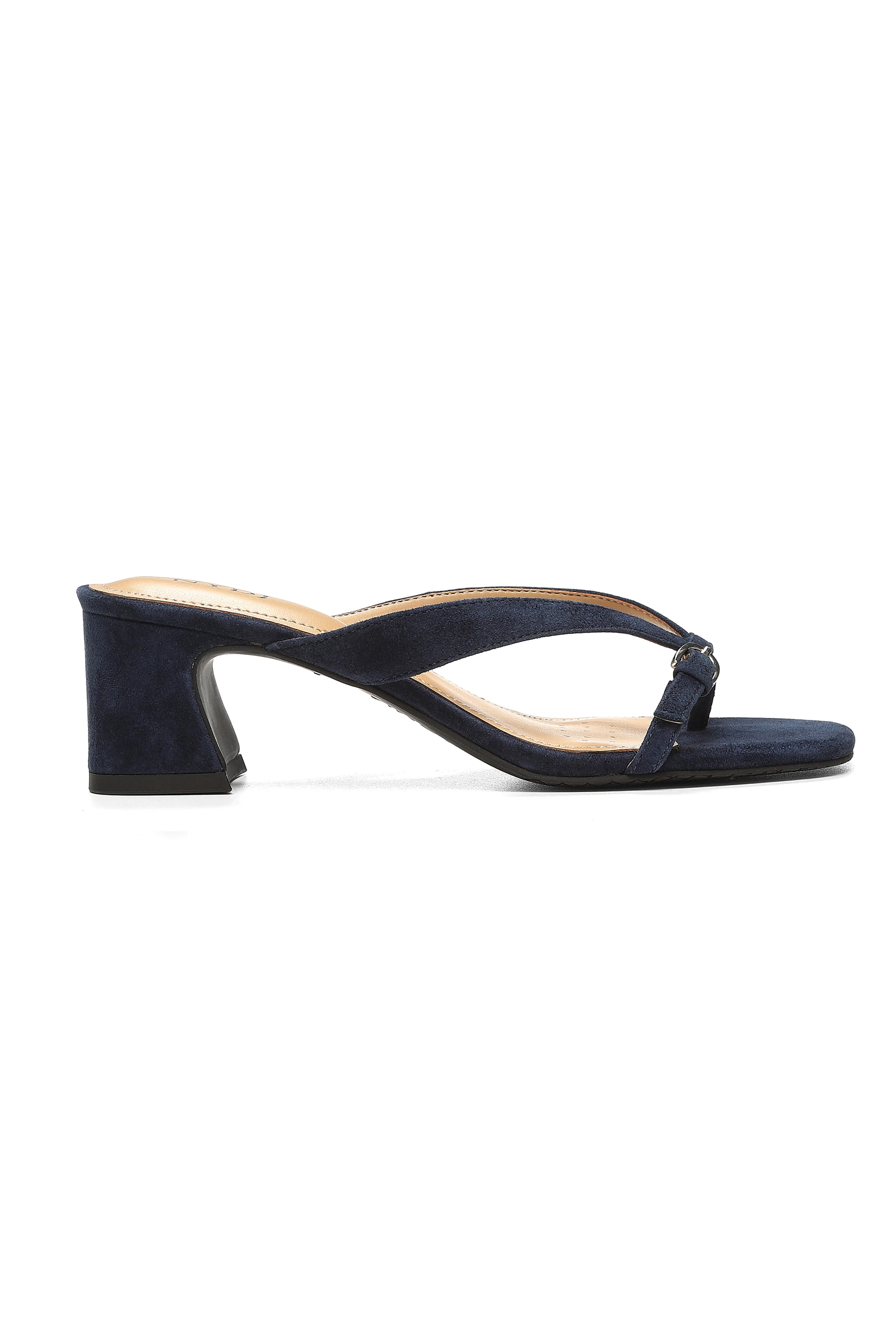 Glam Block Heel Sandals - Navy