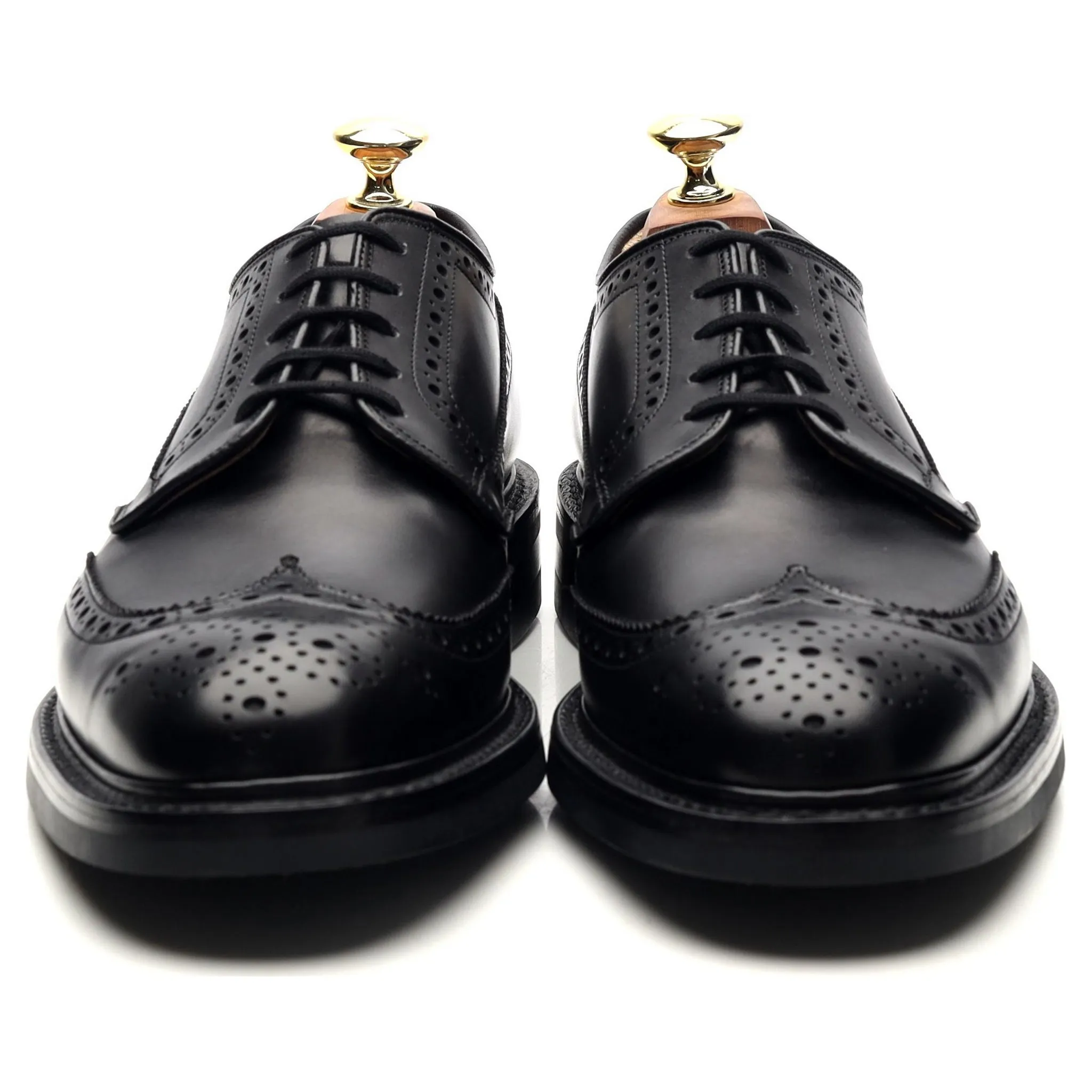 'Grafton' Black Leather Derby Brogues UK 7 F