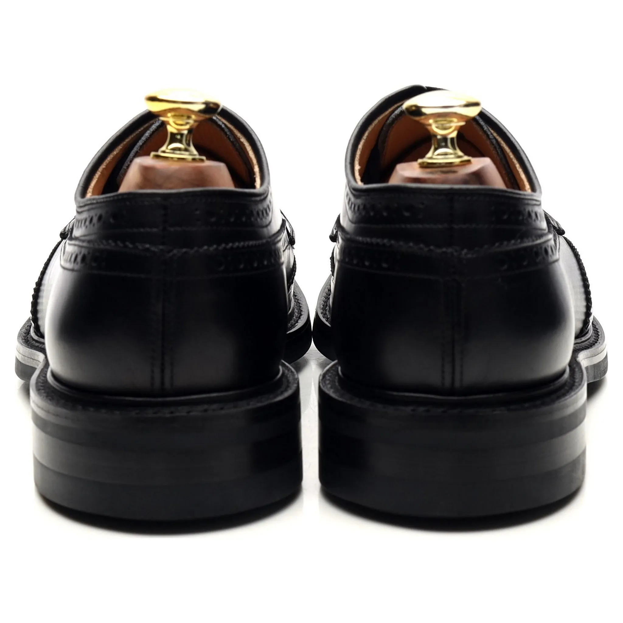 'Grafton' Black Leather Derby Brogues UK 7 F