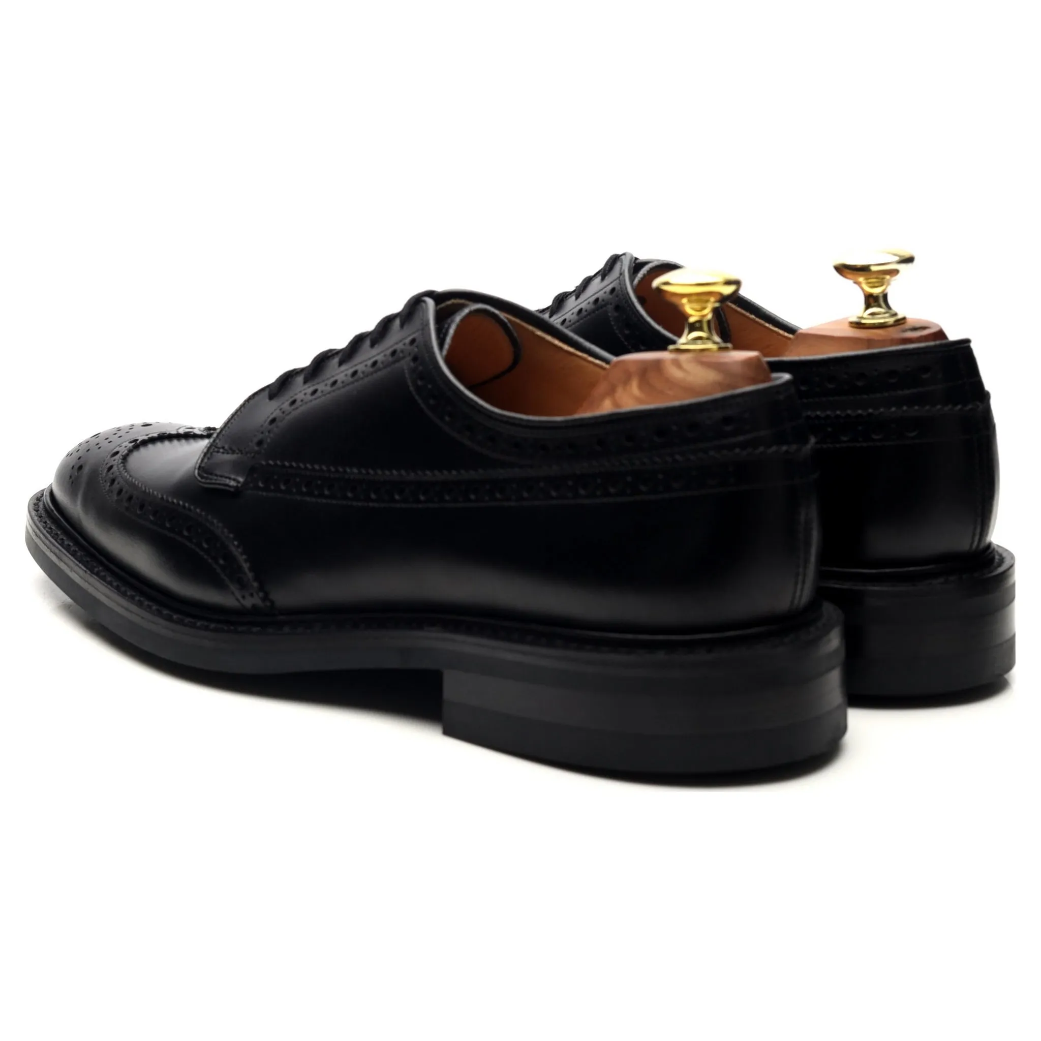 'Grafton' Black Leather Derby Brogues UK 7 F