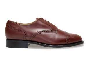 GUILDFORD Men's Extra Wide H Fit Brown Brogue Oxford Shoe by Sanders