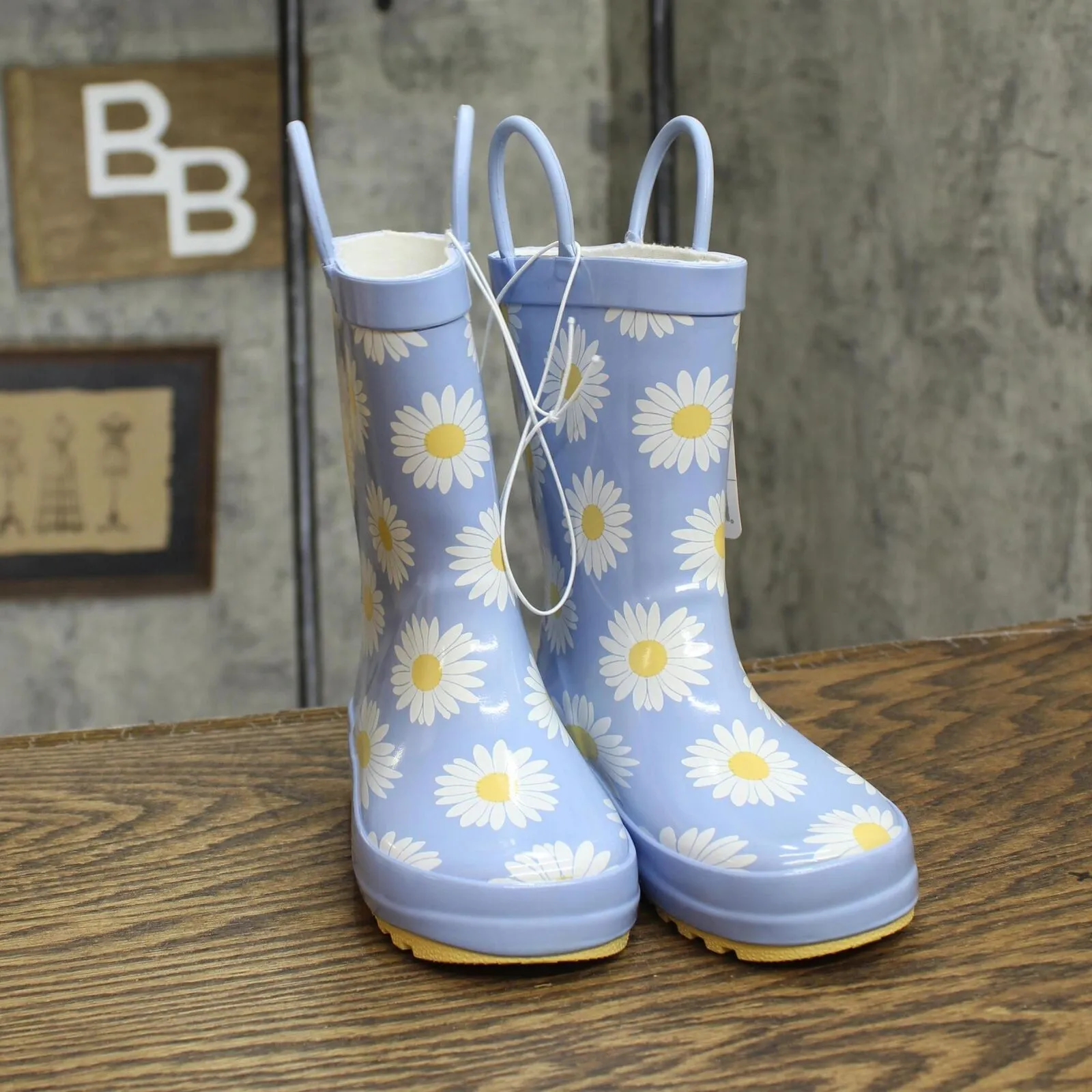 Hudson Baby Girls Flower Rain Boots 16753ff57c8246 Blue Daisy 9T