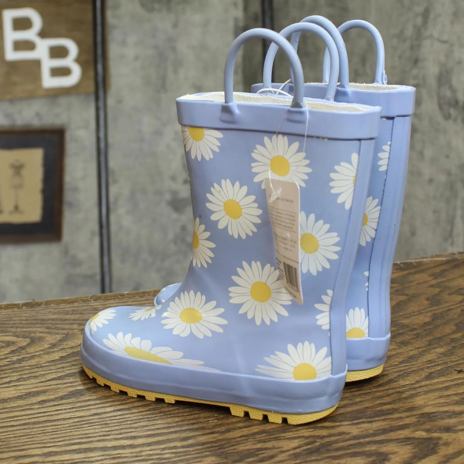 Hudson Baby Girls Flower Rain Boots 16753ff57c8246 Blue Daisy 9T