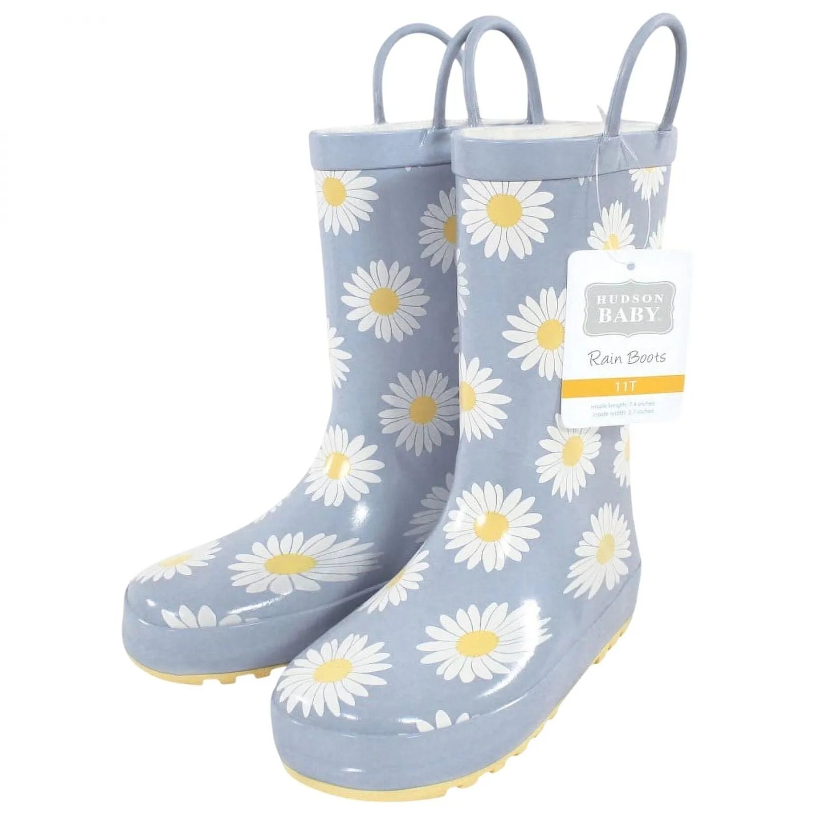 Hudson Baby Girls Flower Rain Boots 16753ff57c8246 Blue Daisy 9T