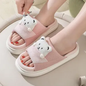 Ivyshape | Cozy Animal Design Indoor Slippers for Women