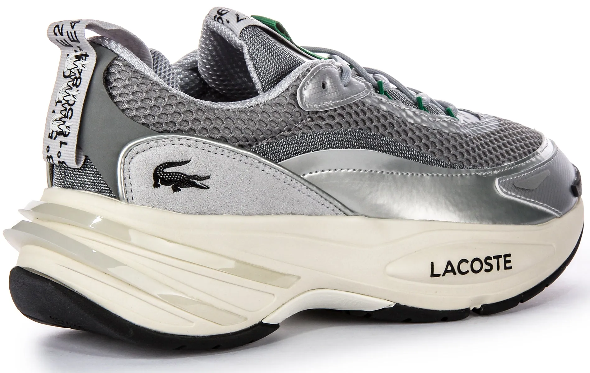 Lacoste Audyssor 124 Trainers In Silver For Men