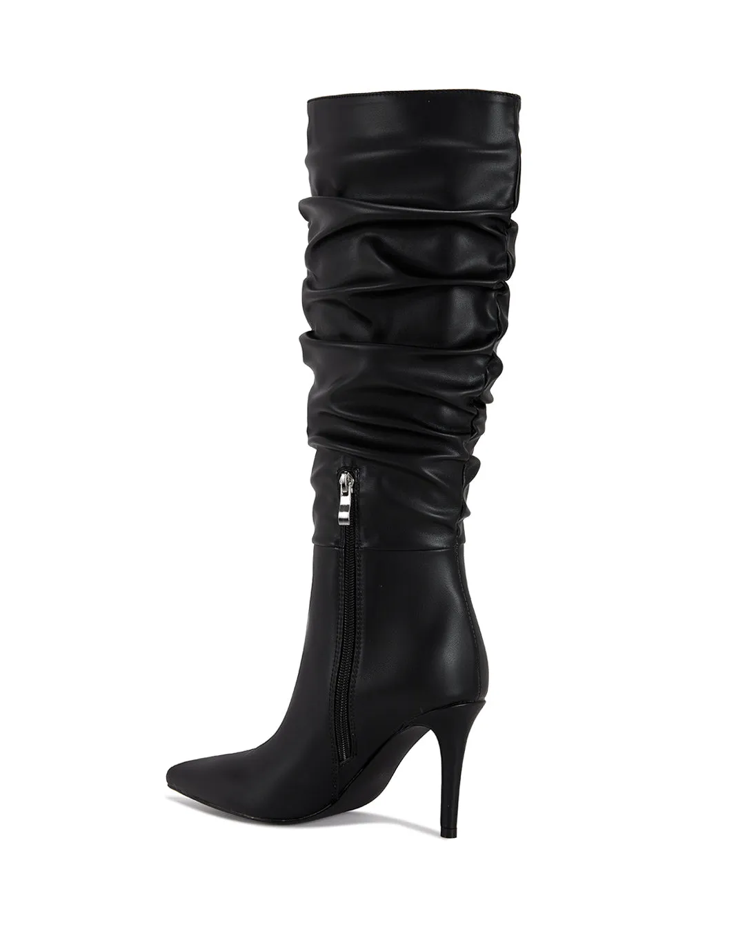 Maia Crinkled Knee High Boot