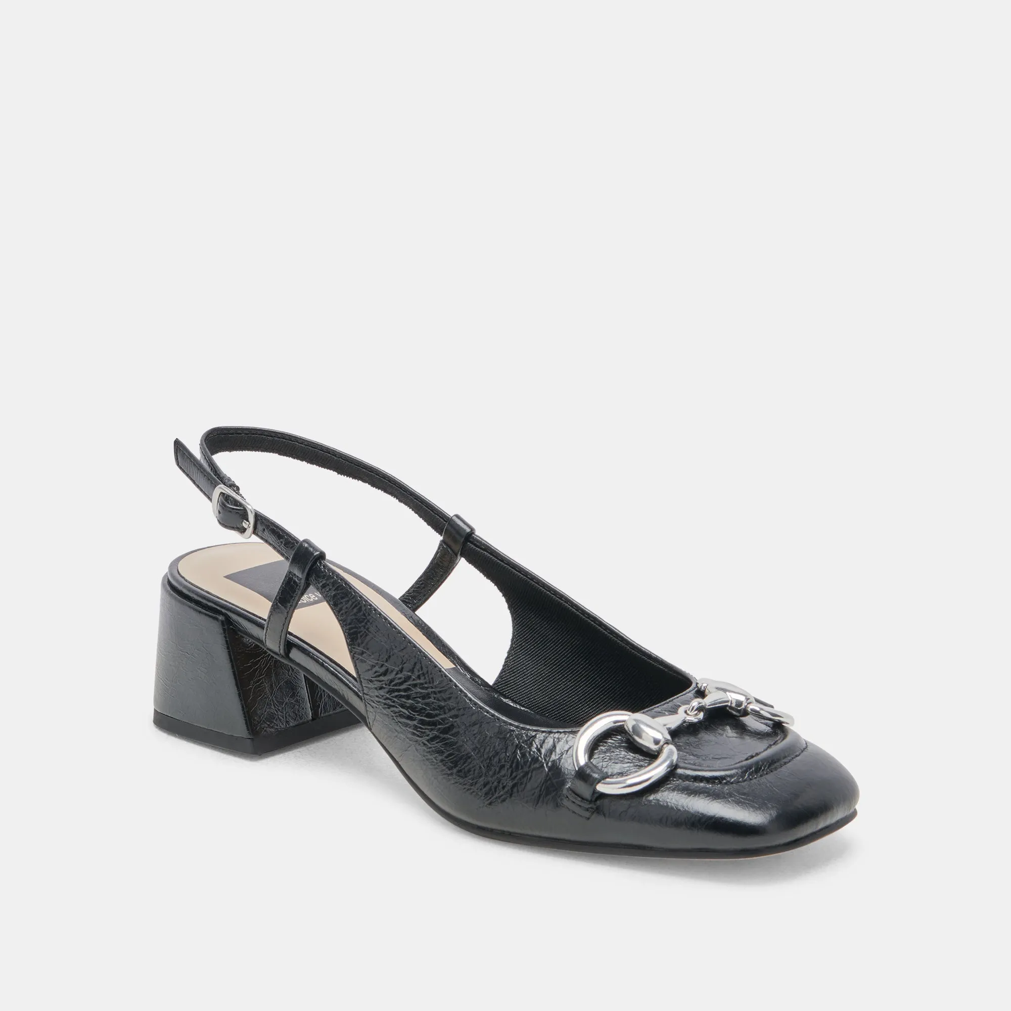 MELLI HEELS MIDNIGHT CRINKLE PATENT