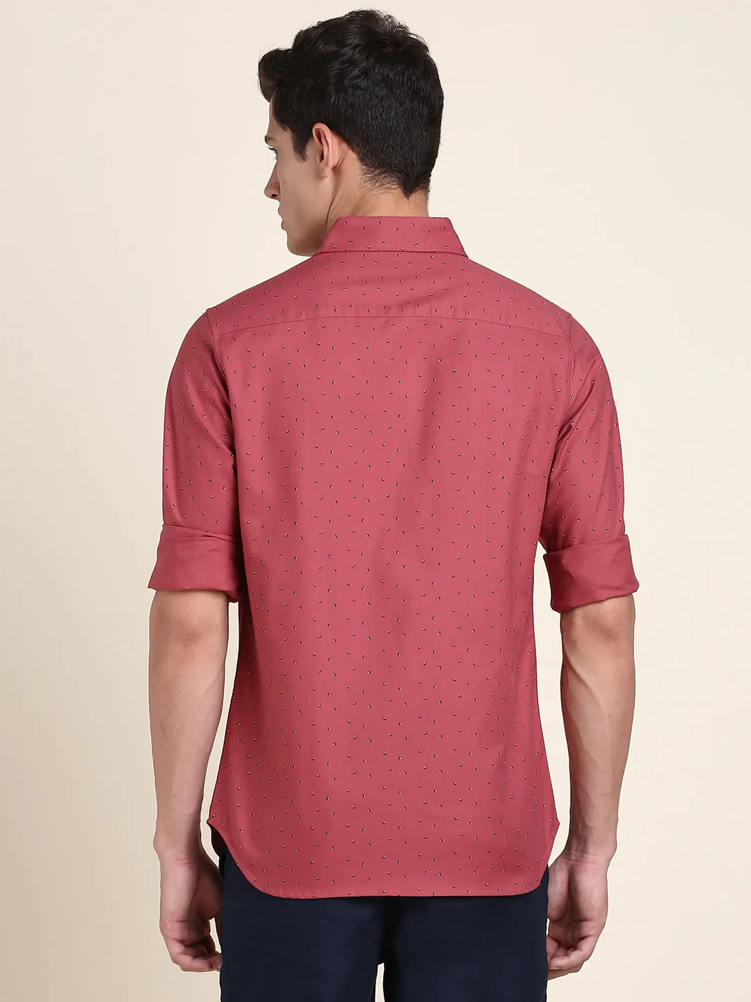 Men's Comfortable And Stylish Red Casual Shirt