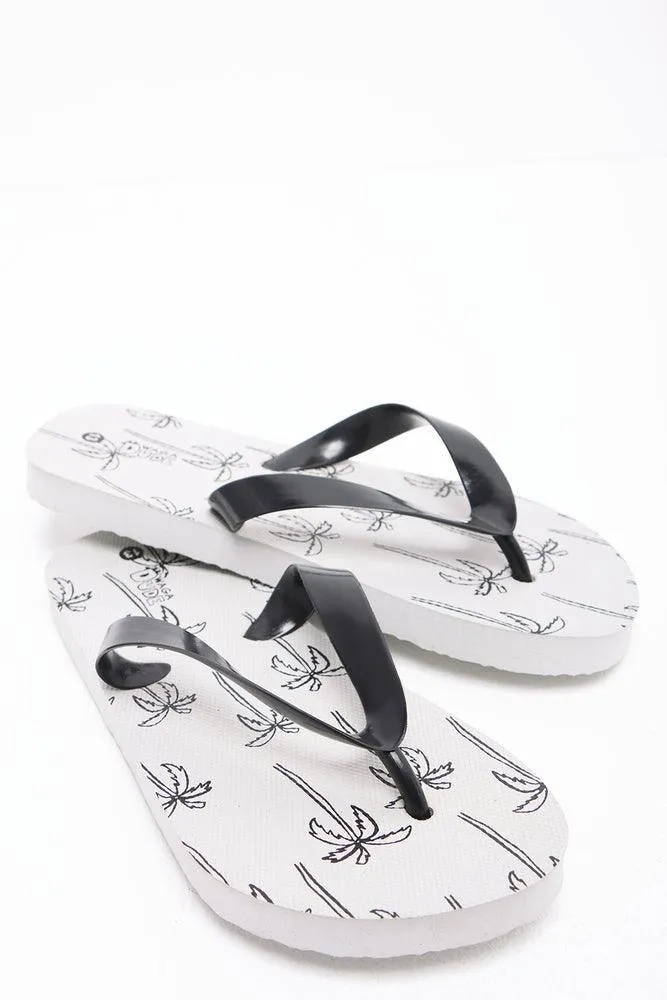 Palm Tree Flip Flop Grey