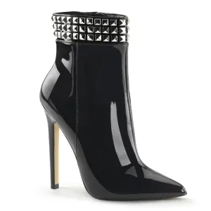 Patent Studded Ankle Boot