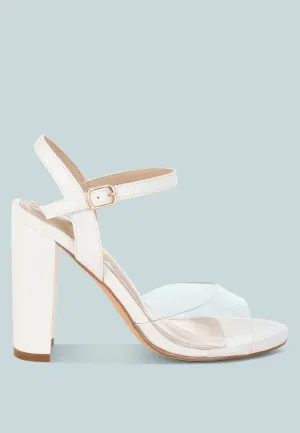 Perta Clear Strap Block Heel Sandals