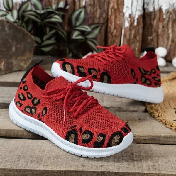 Purpdrank - Red Casual Sportswear Daily Patchwork Frenulum Round Comfortable Shoes