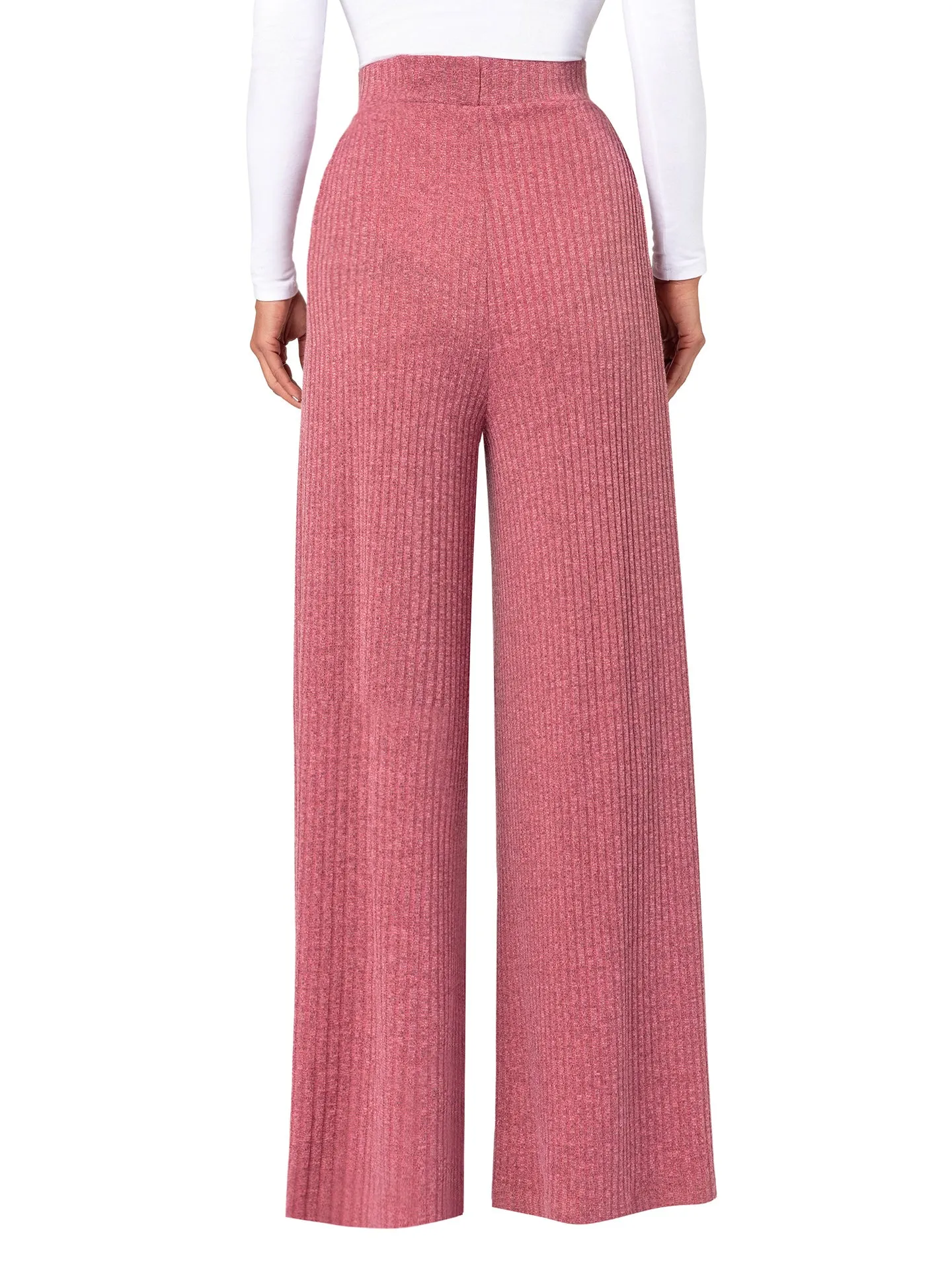 "Beauvoir" Mauve Sweater Wide Leg Pants