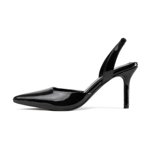 RAID Glimpse Slingback Heels in Black