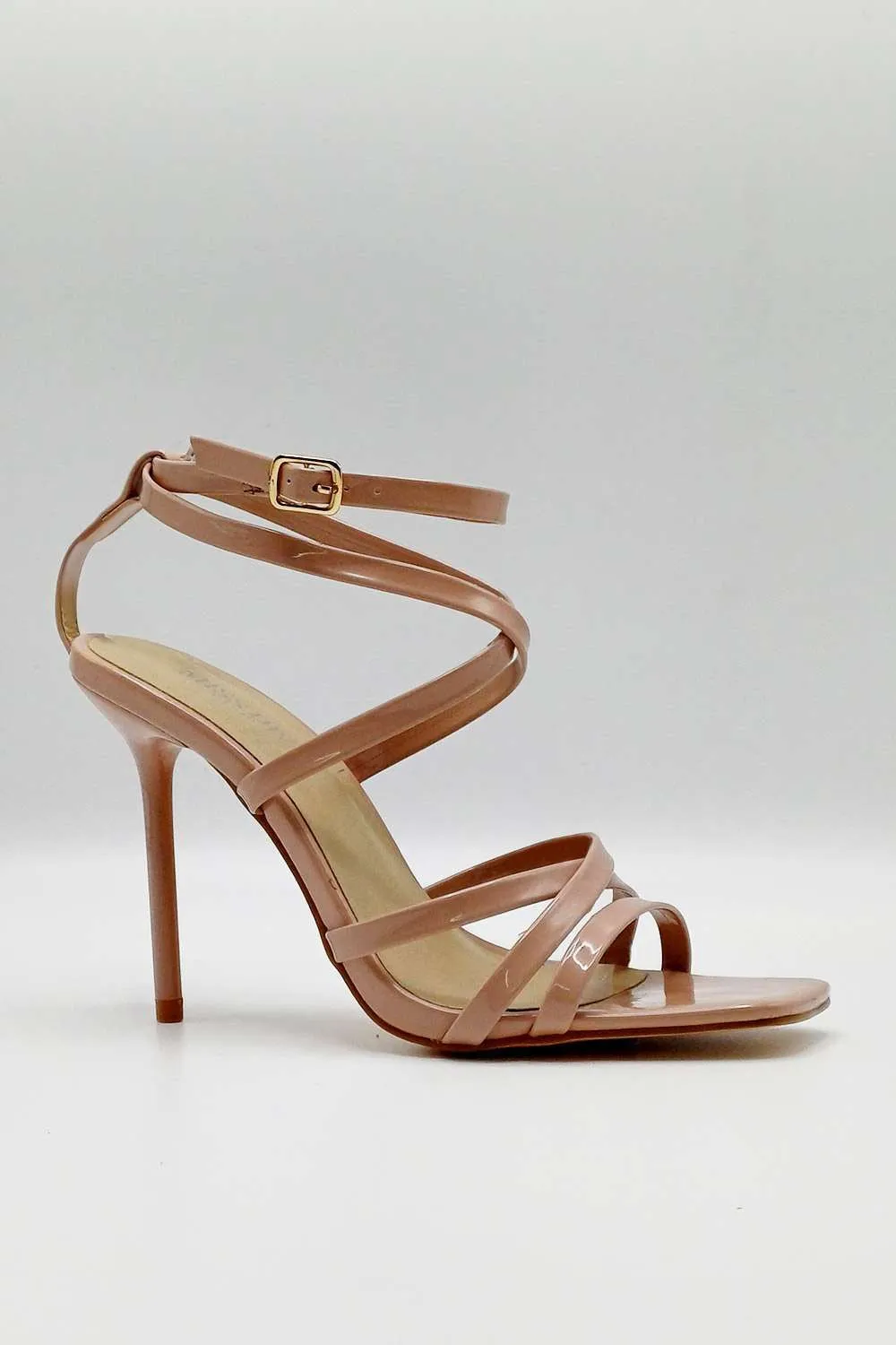 Reeba Strappy High Heel Sandals in Nude