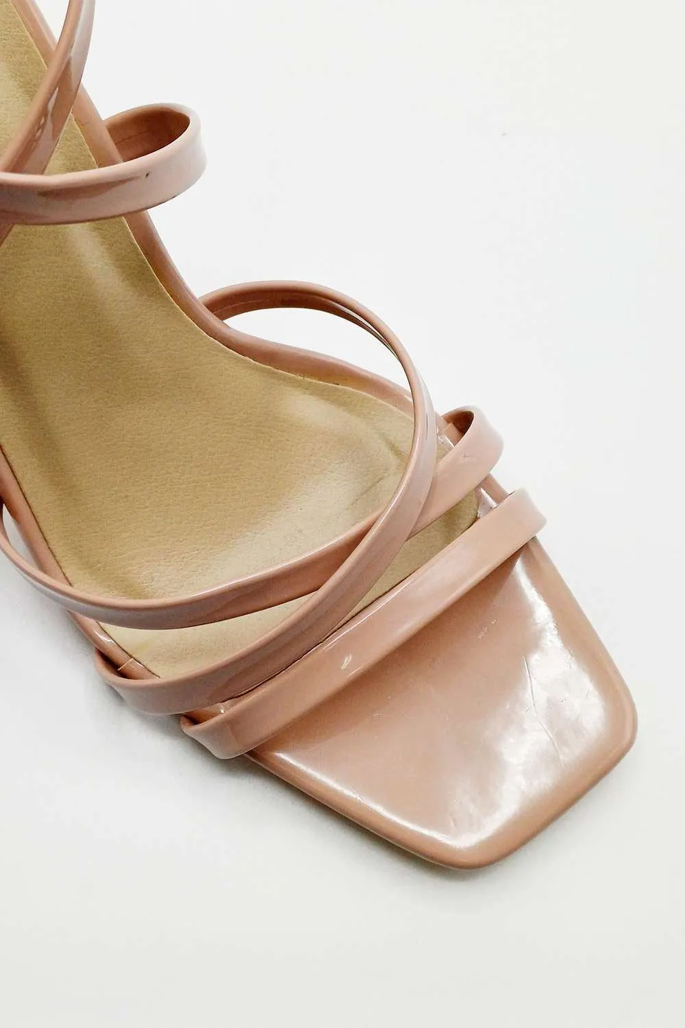 Reeba Strappy High Heel Sandals in Nude