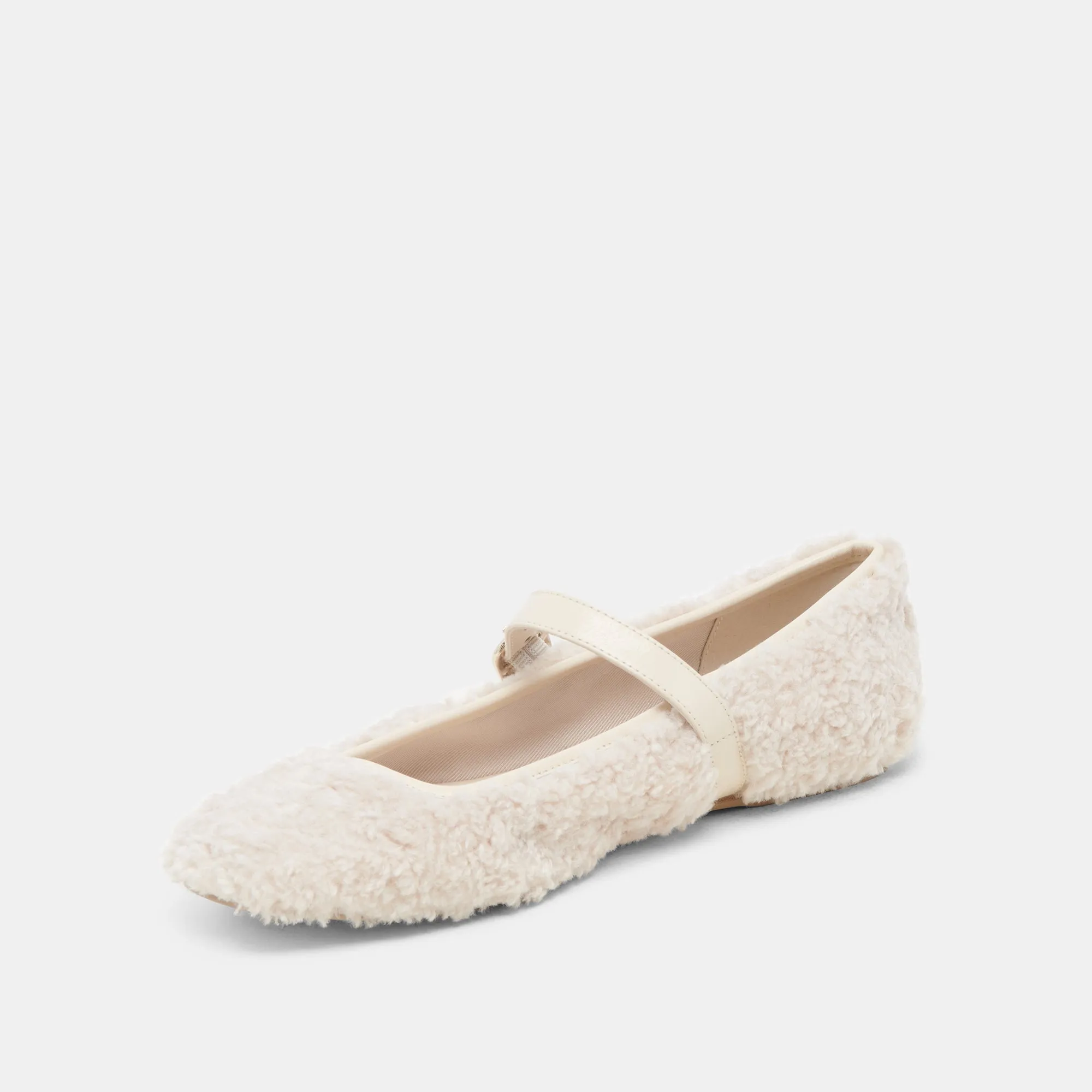 RODNI PLUSH BALLET FLATS CREME PLUSH